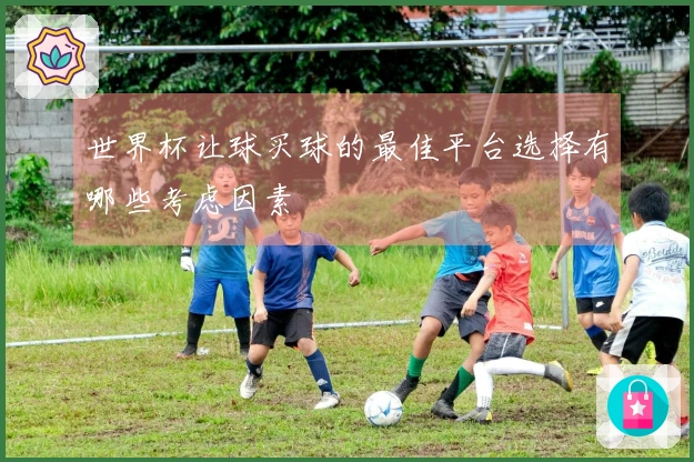 世界杯让球买球的最佳平台选择有哪些考虑因素